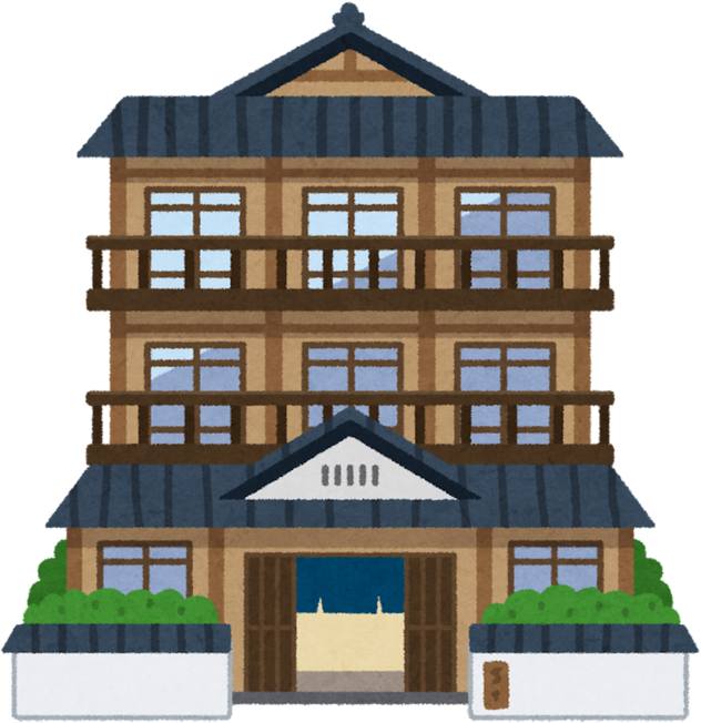 Illustration of a Traditional Japanese Inn